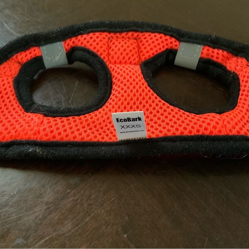 XXXSmall 12 inch Ecobark Safety orange reflective step-in dog harness +collar - Picture 5 of 8